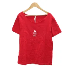スナオクワハラ sunao kuwahara Tシャツ カットソー M 赤 レッド プリント ラウンドネック 半袖 /YS13 ■ECA003のサムネイル