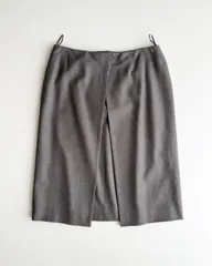 FW2002 HERMES BY MARGIELA BIAS SKIRT エルメス　マルジェラ期　2002年　archive アーカイブ　スカート　膝丈　プリーツのサムネイル