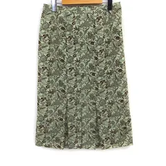 バンベール VINVERT フラワープリント 裾タック スカート ミディ丈 ひざ下 13 ライトグリーン 薄緑 /FT ■ECA006のサムネイル