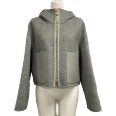 FENDI(フェンディ) ブルゾン サイズ38 S レディース美品  FJ6993 グレー ズッカ柄/クロップド/リバーシブル/ダブルジップ ウール、シルクのサムネイル