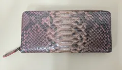 M【保管品】IBIZA イビサ パイソン柄 レザー  長財布 ラウンドファスナー お洒落のサムネイル