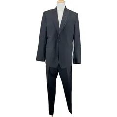 クリスチャン・ディオール Christian Dior オブリークアシンメトリー ジャケット＆パンツセットアップ 033C228B4739 ブラック ウール メンズ セットアップのサムネイル