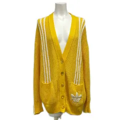 GUCCI(グッチ) カーディガン サイズS美品  - 697513 イエロー×白 アディダスコラボ コットン、リネンのサムネイル