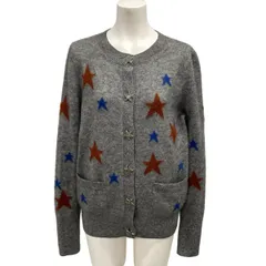 CHANEL(シャネル) カーディガン サイズ38 M レディース美品  P49680 グレー×ブラウン×ブルー スター ウールのサムネイル