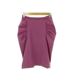 ヴァレンティノ ヴァレンチノ  VALENTINO BOUTIQUE スカート ストレッチ ウール 紫 パープル 無地 サイドギャザー /AH44 ■ECE004のサムネイル