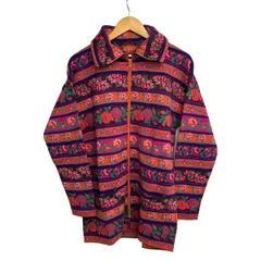 KENZO(ケンゾー) ブルゾン サイズM レディース美品  - オレンジ×ピンク×マルチ 長袖/ニット/花柄)/秋/冬/KENZO JUNGLEのサムネイル