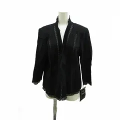 ハーディエイミス HARDY AMIES タグ付き スタンドカラージャケット 上着 45 黒 ブラック レース 長袖 /PP ■GY18のサムネイル