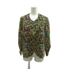 ハーディエイミス HARDY AMIES ノーカラージャケット 上着 ウール 13 ピンク マルチカラー 花柄 総柄 長袖 薄手 /PP ■GY18のサムネイル