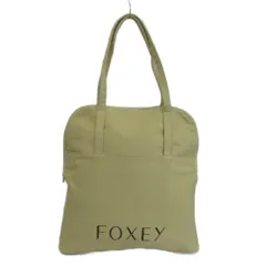 フォクシー FOXEY トートバッグ ワンショルダー キャンバス ロゴ ベージュ /XZ ■GY73のサムネイル