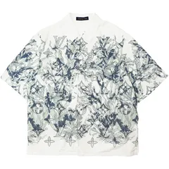 LOUIS VUITTON ルイ・ヴィトン シャツ サイズ 4L メンズ 2023AW ロゴ LV モノグラム ボタニカル グラフィック ショートスリーブ 半袖 コットン100％ トップス ホワイト マルチカラー 白 総柄 イタリア製のサムネイル