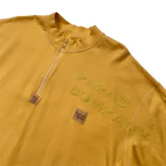Papas パパス COMPANY ハーフジップ ライト トレーナー シャツ サイズ 50 L /メンズ/イエロー系/日本製のサムネイル