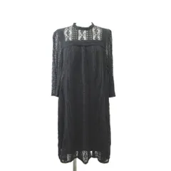 ビーミングバイビームス B:MING LIFE STORE by BEAMS ワンピース S 黒 ブラック レース 長袖 ひざ丈 /RN ■GY08のサムネイル