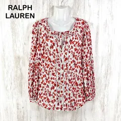 LAUREN RALPH LAUREN ローレンラルフローレン 花柄 プルオーバーブラウス レッドのサムネイル