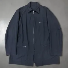 Y`s for men ワイズフォーメン　ジップアップブルゾン　ミドルコート型　ウールギャバ　90sアーカイブ　ヨウジヤマモト　ブラック　メンズ　サイズLのサムネイル