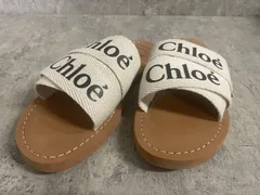 【中古】CHLOE ｸﾛｴ WOODY SANDAL ｻﾝﾀﾞﾙ ﾛｺﾞ ﾍﾞｰｼﾞｭ 36 33976664のサムネイル
