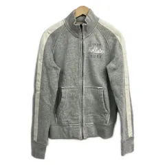 Hollister(ホリスター) ブルゾン サイズS メンズ - グレー×アイボリー 長袖/ジップアップ/春/秋のサムネイル