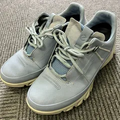 【441301119507】中古 現状品 ecco エコー GORE-TEX SURROUND レザースニーカー 36 ウォーキングシューズ 水色のサムネイル
