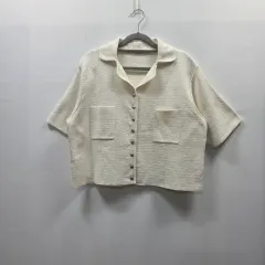 0786 BOWEN カラ 半袖 ニットカーディガンのサムネイル