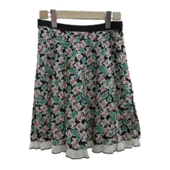 アナスイ ANNA SUI スカート 絹 シルク 4 マルチカラー 総柄 ひざ丈 フレアシルエット /PP ■ECD005のサムネイル