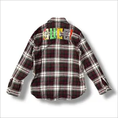 国内正規 GUCCI 18AW Back Embroidered Flannel Shirt バックエンブロイダリーネルシャツ ロングスリーブチェックシャツ グッチ 522597 Z529L レッド 46 （410MG）のサムネイル