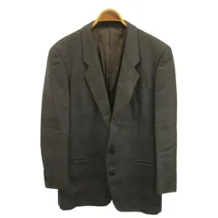 イヴサンローラン YVES SAINT LAURENT テーラードジャケット ブレザー ウール シングル 2B 総裏地 C-96 W-84 T-180 L ダークグレー /XZ ■GY18のサムネイル