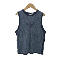 エンポリオアルマーニ EMPORIO ARMANI タンクトップ M 紺 ネイビー ラウンドネック プリント /HO54 ■GY53のサムネイル