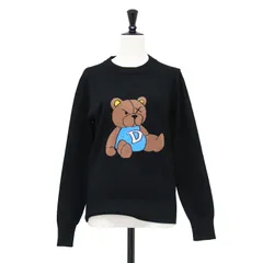 DOUBLE STANDARD CLOTHING ダブルスタンダードクロージング ニット ブラック 黒 サイズ:FREE 23秋冬 SNOWY ベアー ニット プルオーバー 長袖 クルーネック コンパクト くま インターシャ【レディース】【中古】のサムネイル