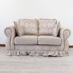 2人がけソファ ダブル ラブソファ ベージュ 完成品 2Pソファ 445-026