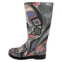 EMILIO PUCCI(PUCCI)(エミリオプッチ) レインブーツ 35 レディース - ライトグレー×ピンク×マルチのサムネイル