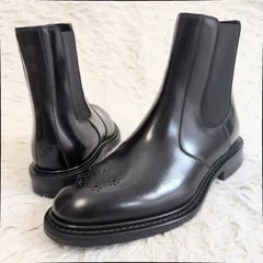 極美品✨CELINE セリーヌ ドノヴァン 25AW パンチングシェルシーブーツ　トリオンフ サイドゴアブーツ レザー ブラック 黒 38のサムネイル