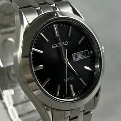 【稼働品】SEIKO セイコー ソーラー V158-0AZ0 デイデイト 黒文字盤 腕時計のサムネイル