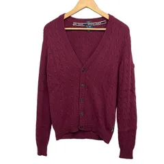 ARMANIJEANS(アルマーニジーンズ) カーディガン サイズM メンズ美品  - ボルドー 長袖/ニット/秋/冬のサムネイル