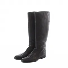 ラルフローレン RALPH LAUREN ロングブーツ レザー 本革 6 23cm 23.5cm 黒 ブラック ロング丈 無地 ローヒール /RI ■OS ■GY18のサムネイル