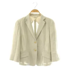 マックスマーラ MAX MARA ジャケット テーラード 七分袖 リネン 38 ベージュ /HK ■GY62のサムネイル