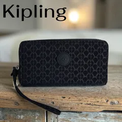 【未使用品】Kipling 長財布 IMALIブラック 総柄 ラウンドファスナーのサムネイル
