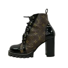 LOUIS VUITTON(ルイヴィトン) ショートブーツ 40 スタートレイルライン 黒×モノグラム・キャンバス レザーのサムネイル
