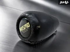 【当時物！】NISMO ニスモ 旧 クラシック ロゴ レザー シフトノブ シフト ノブ 黒系 全長：約70ｍｍ 内径：約7ｍｍ 即納 旧車 JDM 棚のサムネイル