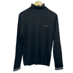 ARMANIJEANS(アルマーニジーンズ) 長袖セーター サイズEU XS メンズ美品  - 黒 長袖/タートルネック/シルク70％×ウール30％のサムネイル
