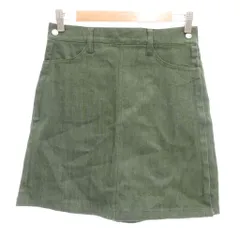 トーガ プルラ TOGA PULLA タグ付き デニムスカート ミニ丈 34 カーキ /UO ■GY58のサムネイル