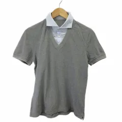 ブルネロクチネリ BRUNELLO CUCINELLI レイヤード Vネック半袖ポロシャツ XS グレー DD92876 /RY ■GY62のサムネイル