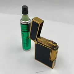 7DS010Dupont  デュポン ガスライター ライン2 ショートライター  ブラック ゴールド 中古のサムネイル