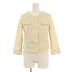 プロポーション ボディドレッシング PROPORTION BODY DRESSING ノーカラージャケット アウター ショート丈 ビジュー 装飾 2 アイボリー /BB ■ECB001のサムネイル