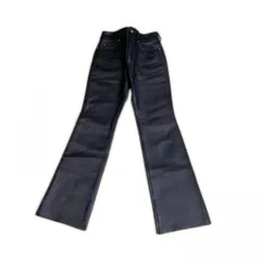7DS012HARLEY DAVIDSON  ハーレーダビッドソン 革パンツ 牛革 ライダー 98146BC パンツ  牛革 ブラック 中古のサムネイル