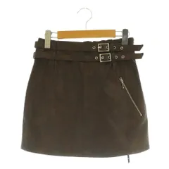 アメリヴィンテージ Ameri VINTAGE 25AW SYNTHETIC LEATHER MINI SKIRT フェイクレザースカート ミニ M ブラウン /MY ■OSのサムネイル