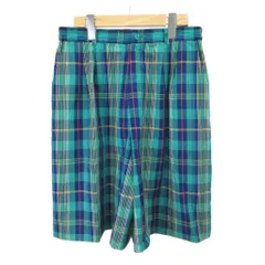 バーバリーズ Burberrys 90sヴィンテージ 2タック キュロットハーフパンツ L  緑 グリーン チェック柄 プリーツ ウール FX240-614-77 /RY ■GY53のサムネイル