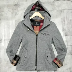 【美品】BLACKLABEL CRESTBRIDGE 2way ジップアップパーカー 厚手フードジャケット 総チェック 2way Mサイズ ダブルジップ フード収納 メタルボタン ポケット多数のサムネイル