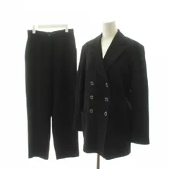 ニナリッチ NINA RICCI セットアップ テーラードジャケット ダブル パンツ ピンストライプ柄 ウール 9 11 黒 ブラック 586462-68 /AN ■GY18のサムネイル