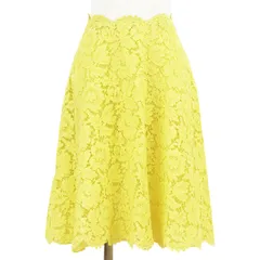 【SALE】Valentino ヴァレンチノ スカート レース サイズ 40 レディース フローラル 花柄 フレア ミディ丈 ボトムス イエロー 黄 イタリア製のサムネイル
