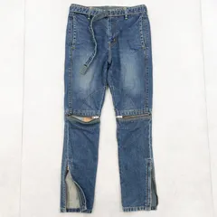 sacai サカイ デニムパンツ ボンテージ ジーンズ ジップ スリット ベルト コットン ブルー 日本製 メンズ 1 b02568のサムネイル