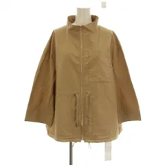 自由区 オンワード樫山 19SS ジップブルゾン ジャケット 上着 42 ベージュ フローイングタフタ ハイネック 七分袖 /LPのサムネイル